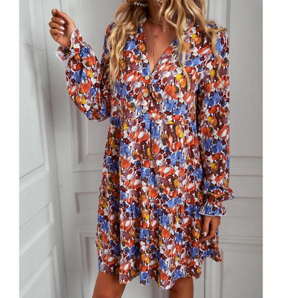 MODA ME COUTURE Dresses & Skirts - Fun and Fabulous Vintage Print BabyDoll Dress